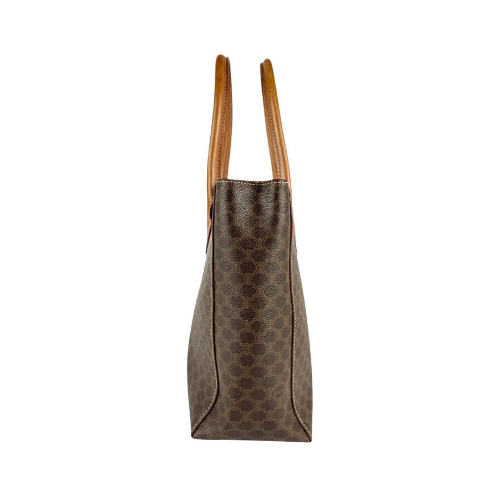 Celine coated brown handbag canvas Macadam